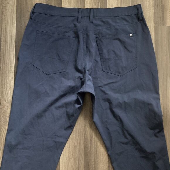 Travis Mathew Pants Open To Close Tech Blue 5 Pocket 35 Men’s - Picture 7 of 8
